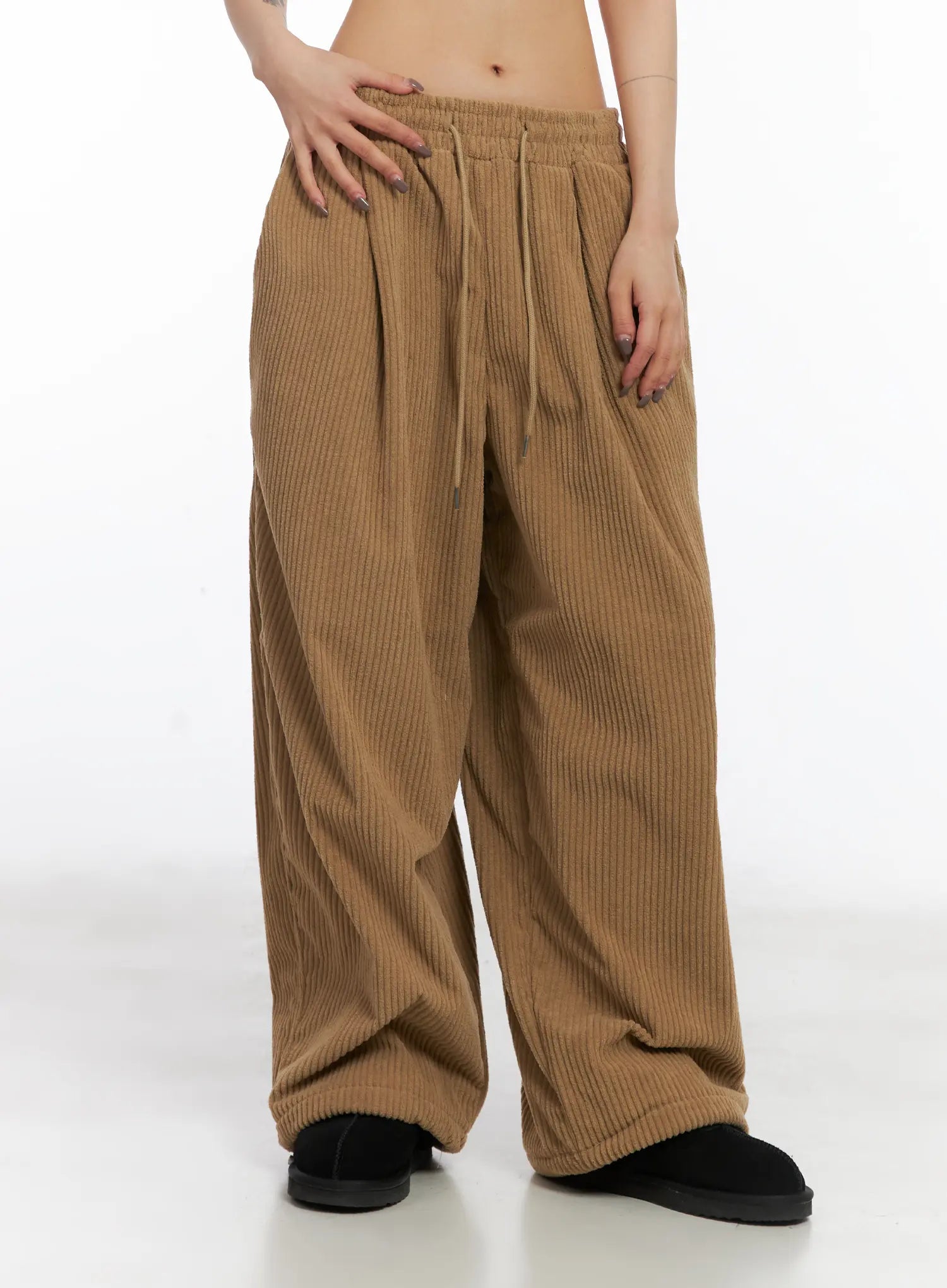 textured-fleece-baggy-pants-cd505
