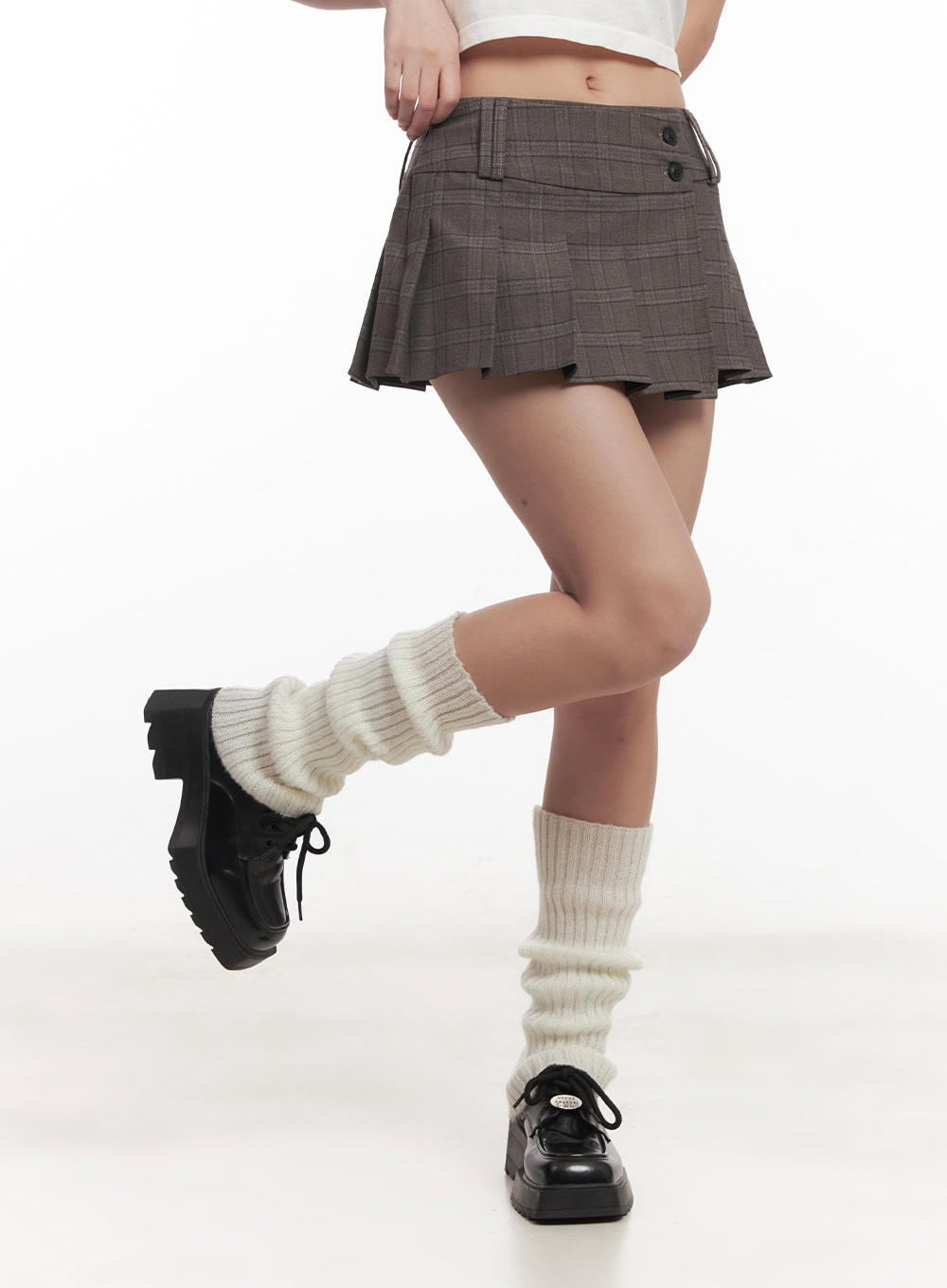 plaid-pleated-mini-skirt-cm528