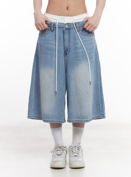 layered-drawstring-baggy-jorts-cy527