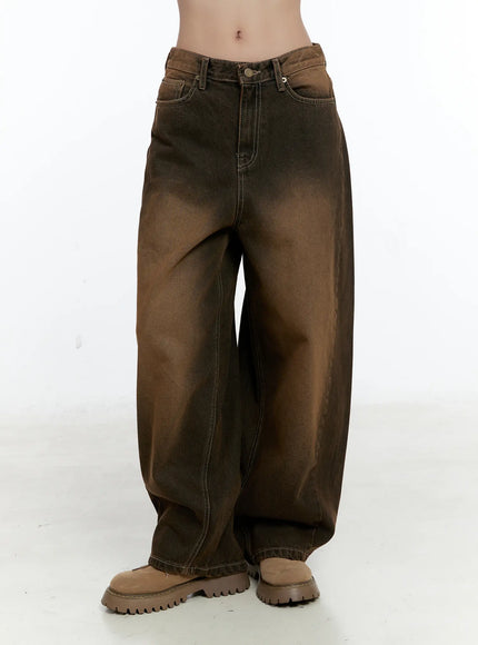 chan-vintage-baggy-jeans-cs517 / Dark brown