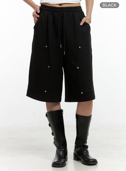 studded-cotton-sweat-shorts-cl405