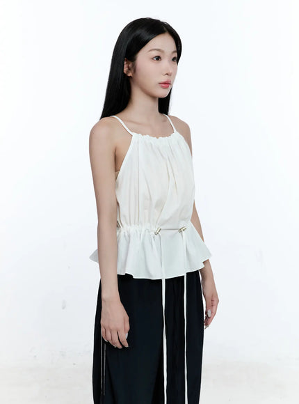 Pintuck String Halter Top CG512