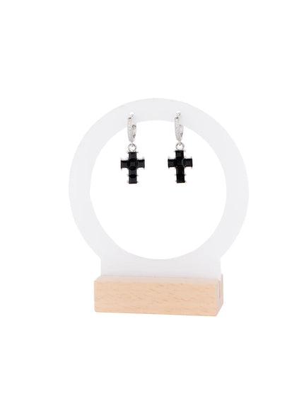 black-cross-dangle-earrings-cs518