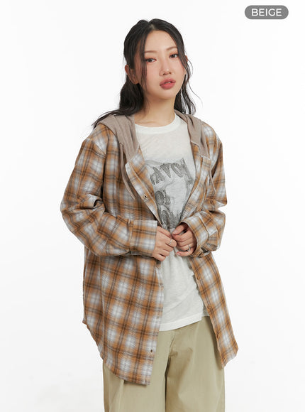 checkered-hooded-shirt-cm426