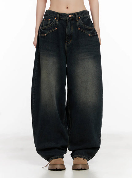 Hyer Washed Wide-Leg Jeans CG522