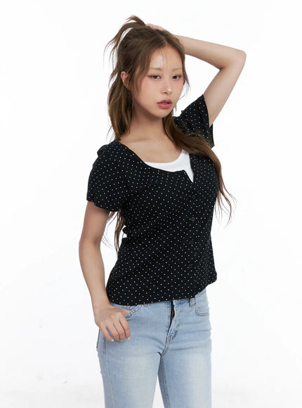 layered-polka-dot-button-tee-cl510