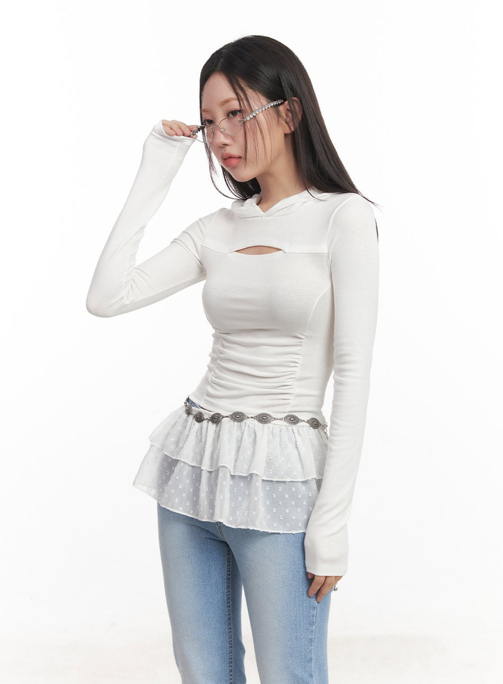 shirred-cut-out-crop-hoodie-top-ca521