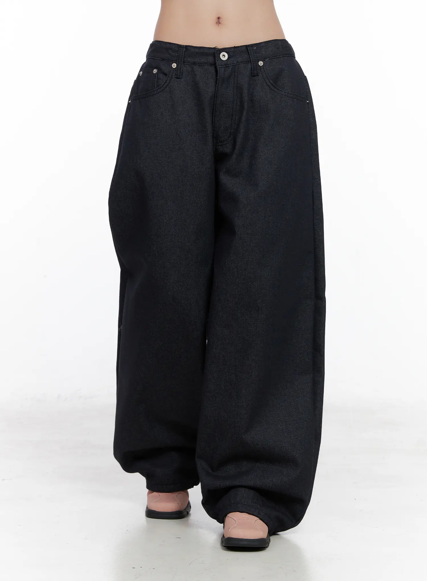 Solana Unwashed Wide-Leg Jeans CN514