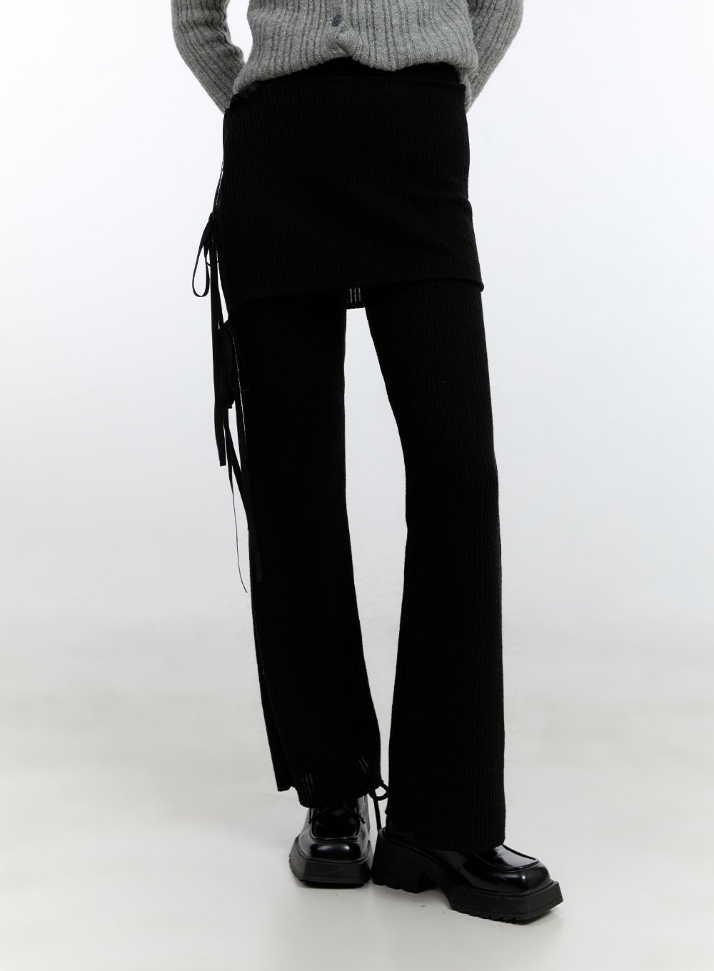 ribboned-layered-skirt-pants-set-cj520