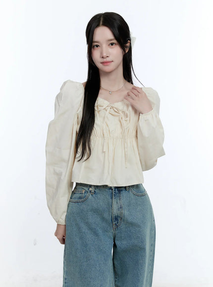 puff-sleeve-shirred-blouse-cg512