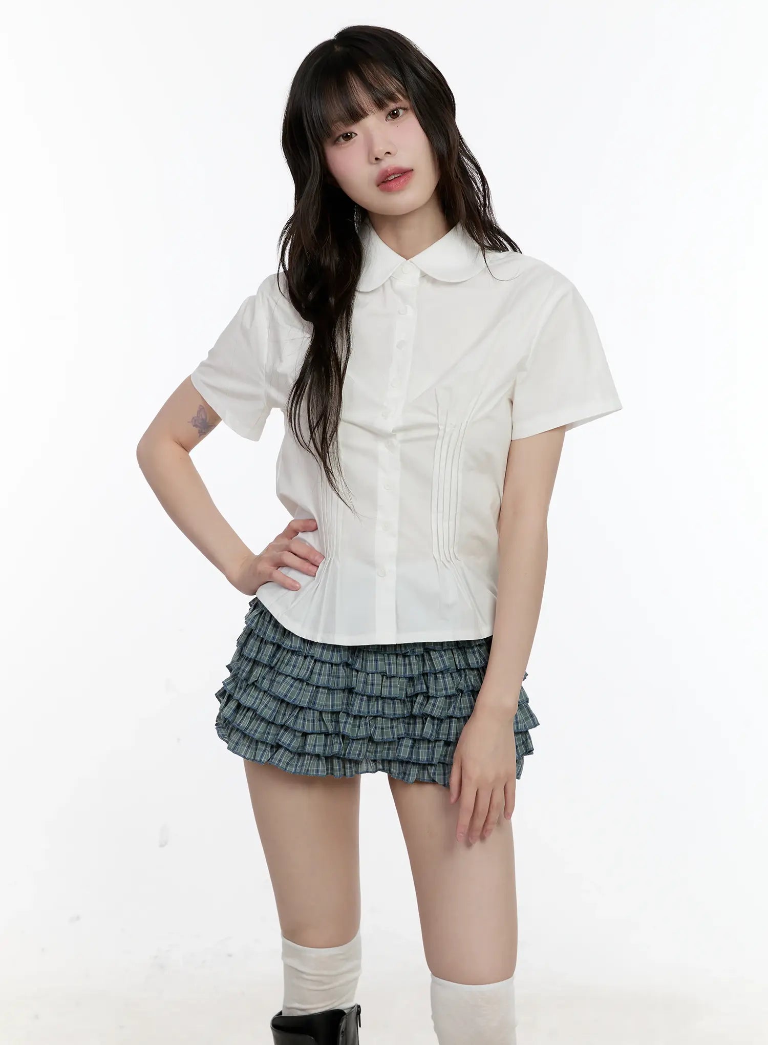 collared-pintuck-button-up-top-cl504