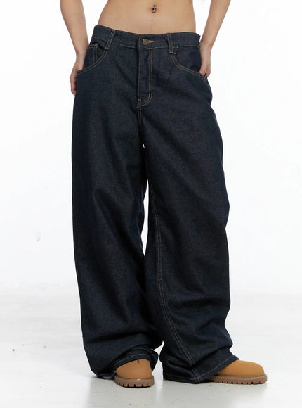 Giada Raw Indigo Wide-Leg Jeans CS505