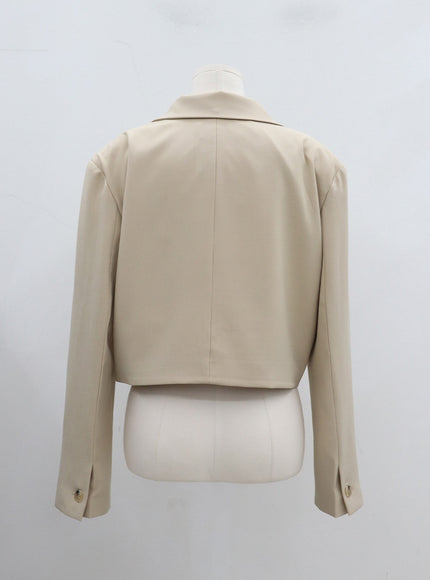 Cropped Button Jacket OF302