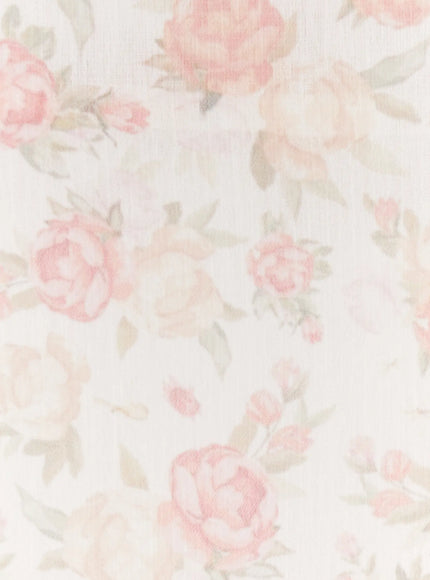 Chiffon Floral Tie Strap Mini Dress CA509