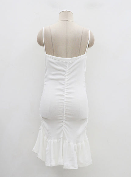 Thin Strap Frill Mini Dress BJ331
