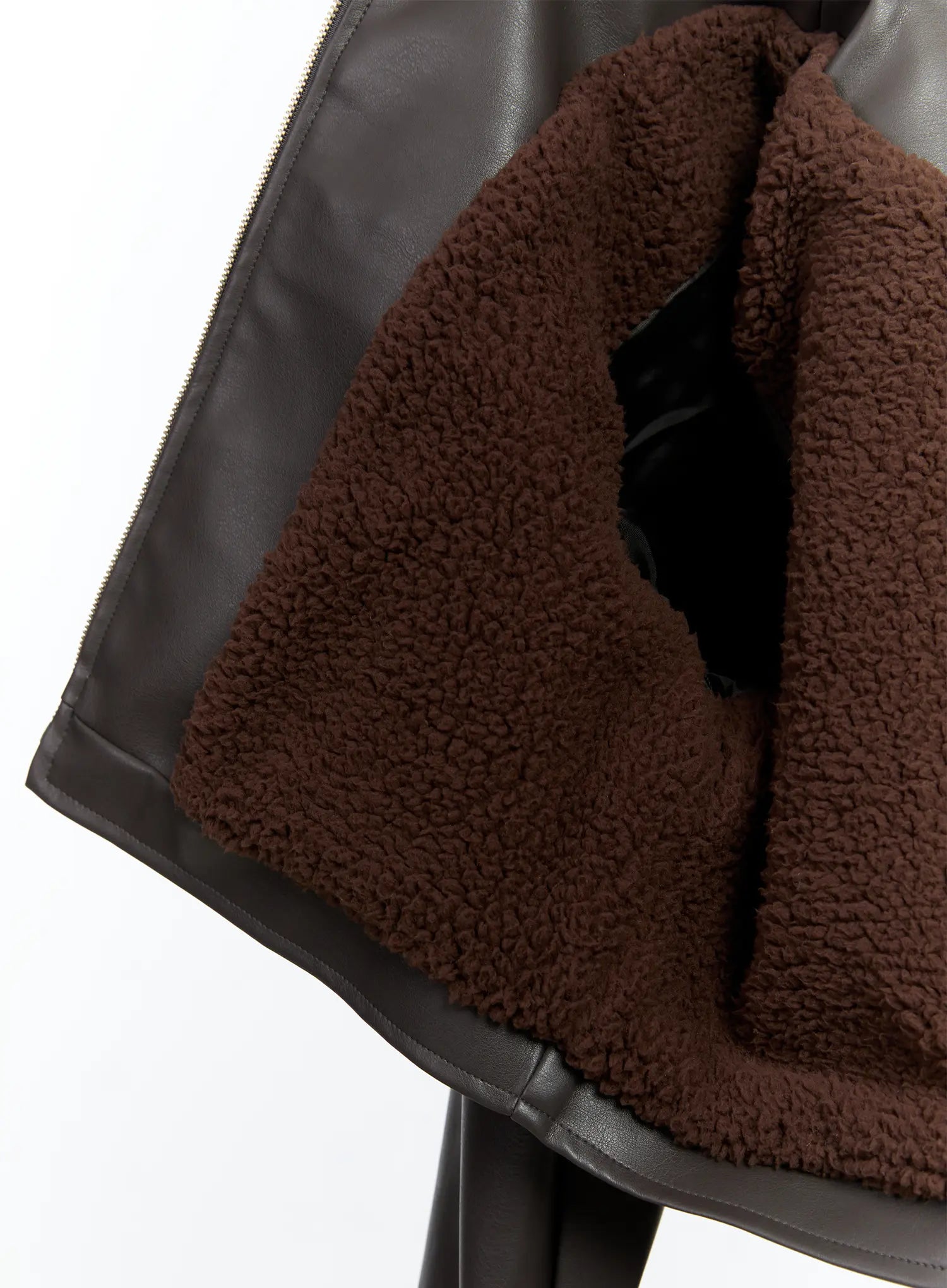 Cropped Faux Leather Jacket CN514