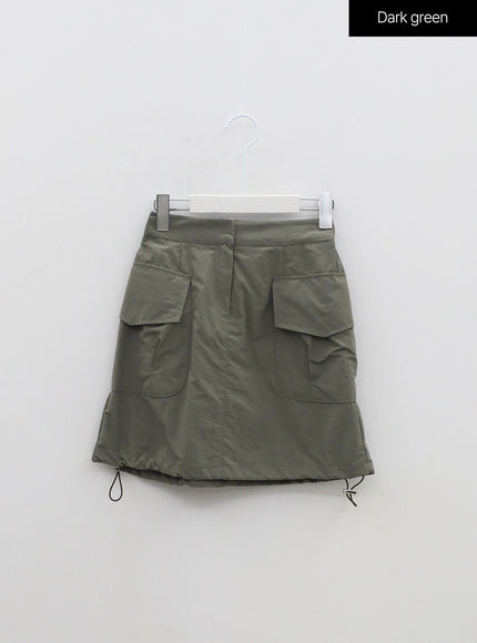 Drawstring Cargo Mini Skirt OM317