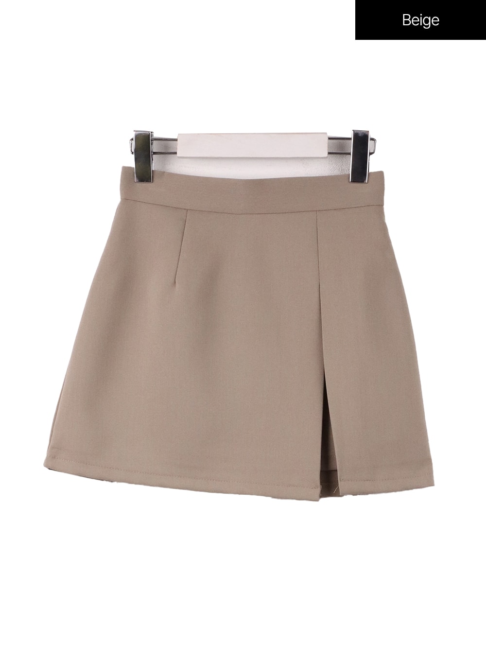 slit-mini-skirt-cf414 / Beige