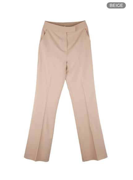 slim-tailored-pants-ol430 / Beige