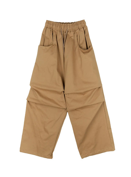 Oversized Pintuck Wide-Leg Pants CG507