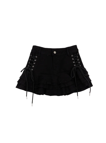 corset-mini-skirt-cd529 / Black