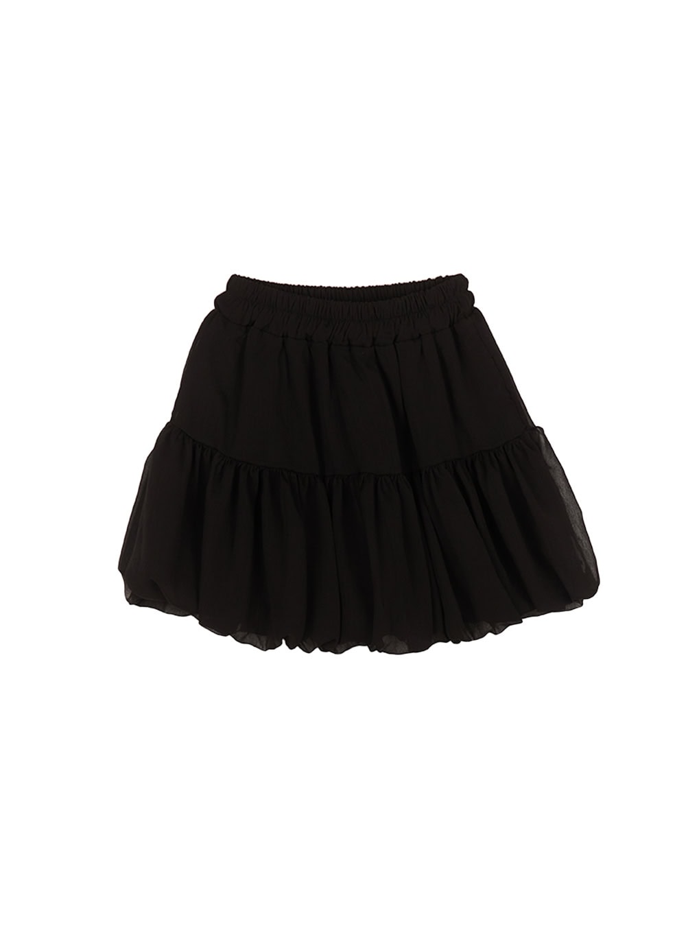 tiered-balloon-mini-skirt-cm521 / Black