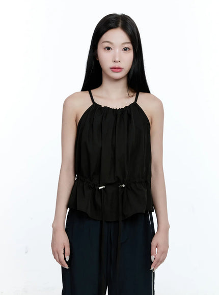 Pintuck String Halter Top CG512