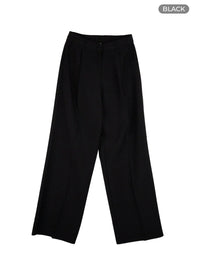 wide-leg-tailored-trousers-ou411 / Black