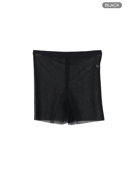 sheer-spandex-micro-shorts-cm421 / Black