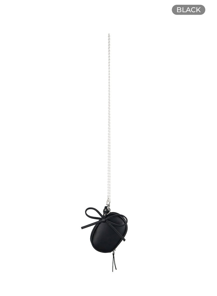 ribbon-crossbody-mini-bag-ou418 / Black