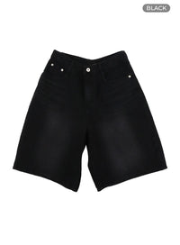 washed-wide-leg-midi-jeans-ca409 / Black