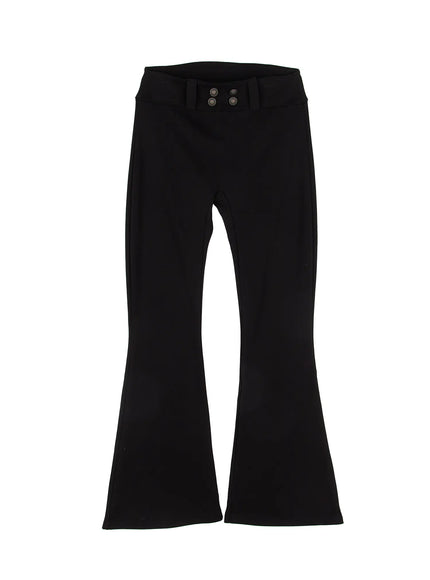 striped-bootcut-pants-cj513 / Black