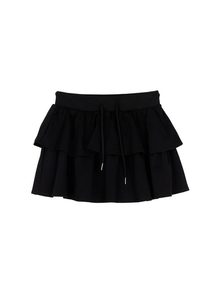 Layered Ruffle Mini Skirt CA501