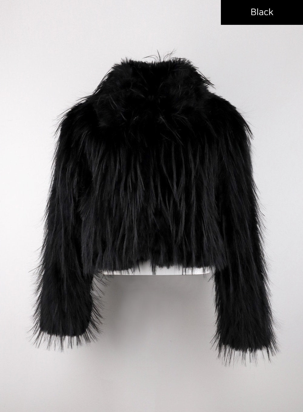 faux-fur-winter-jacket-cd322 / Black