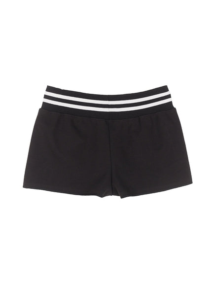 low-waist-striped-shorts-cu506 / Black