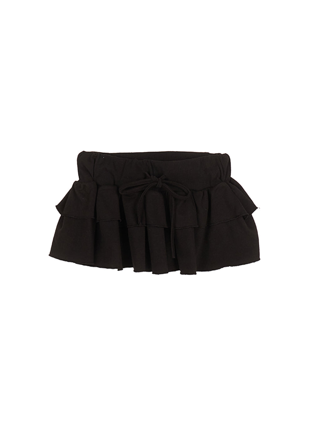 frill-layered-mini-skirt-ca508 / Black