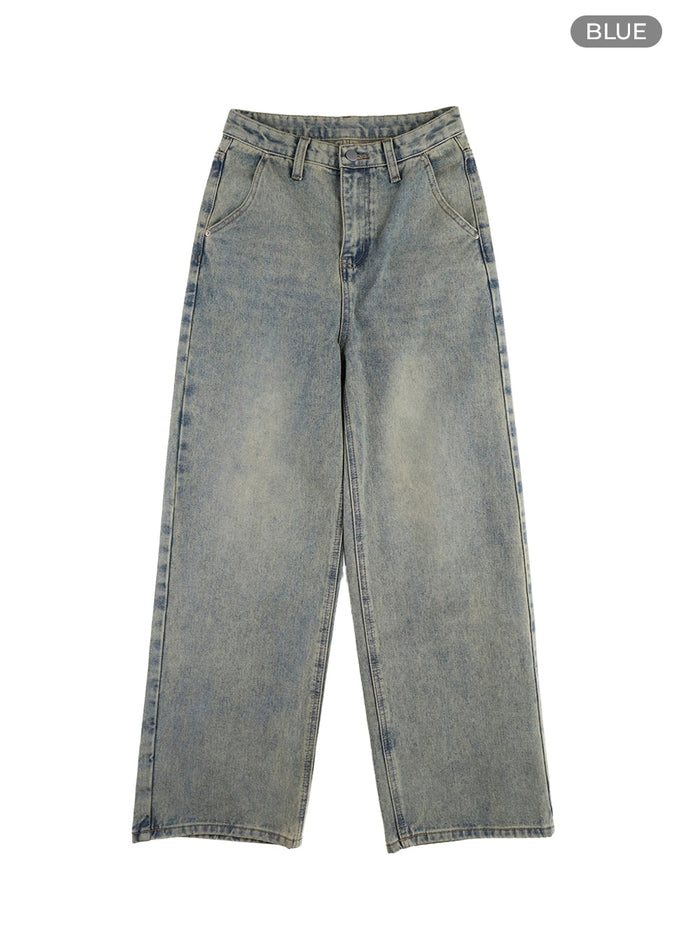 light-washed-baggy-jeans-om408 / Blue