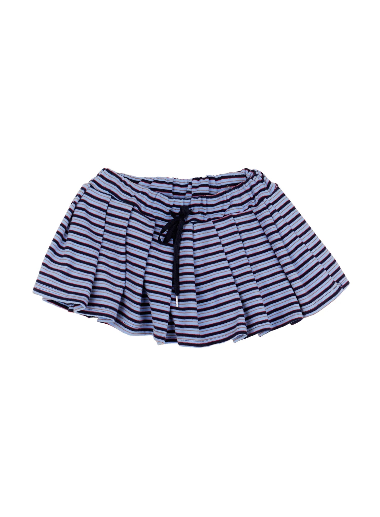 striped-fleece-lined-mini-skirt-cn520 / Blue