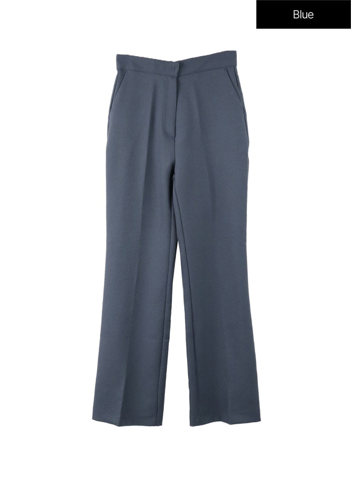 basic-straight-fit-tailored-pants-of419 / Blue