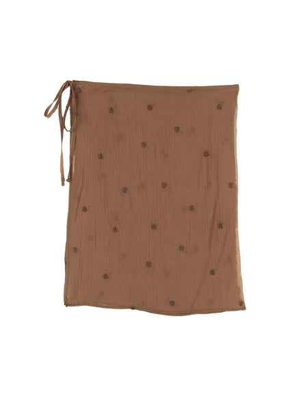 Sheer Latered Midi Skirt CJ512