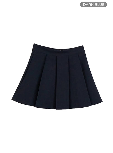 pleated-solace-mini-skirt-oo407 / Dark blue
