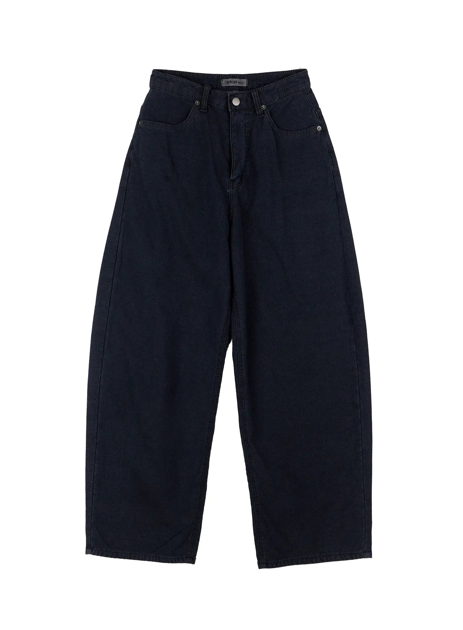 cozy-wide-leg-cotton-trousers-cn521 / Dark blue