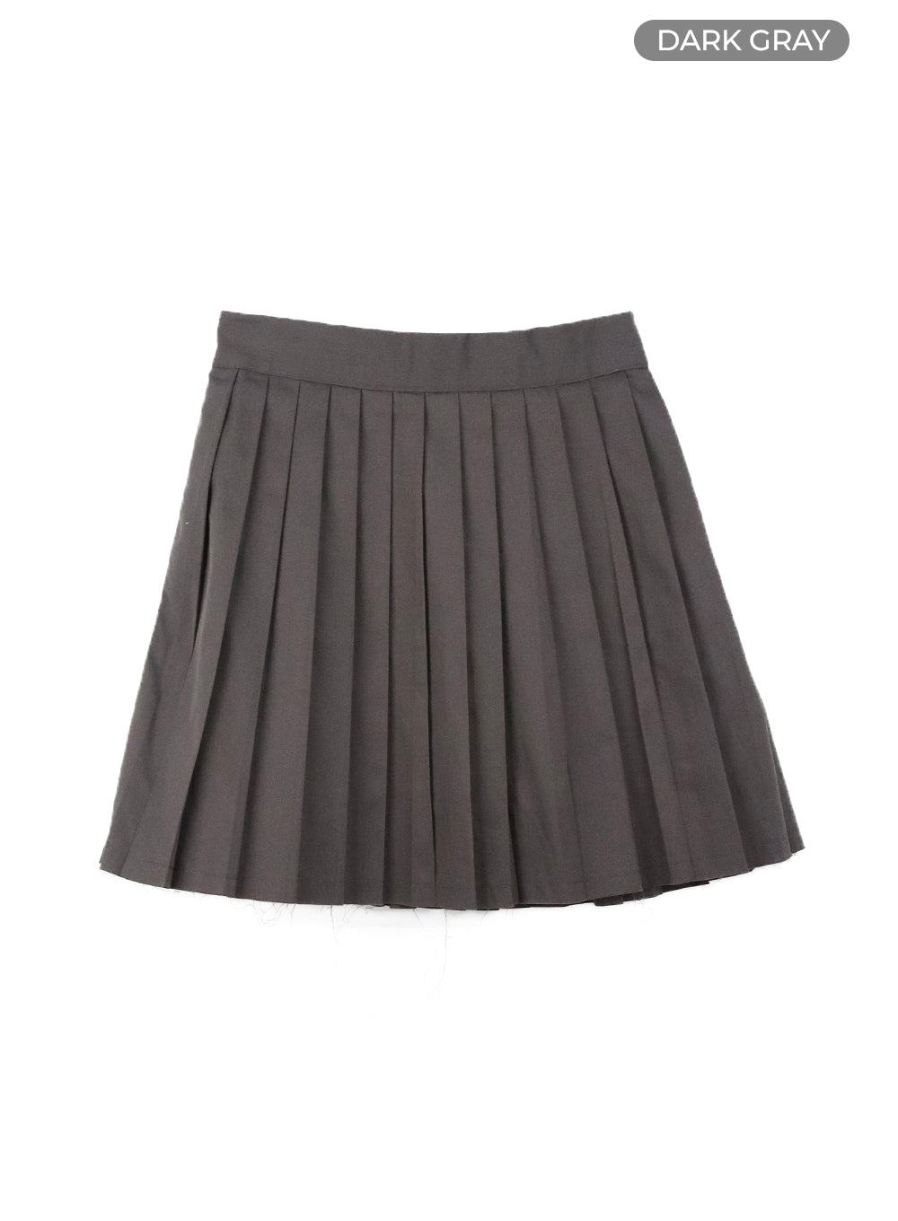 a-line-pleated-mini-skirt-om422 / Dark gray