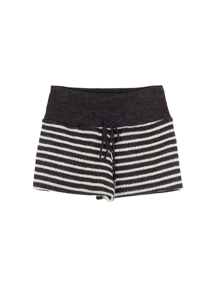 striped-knit-shorts-cd529 / Dark gray