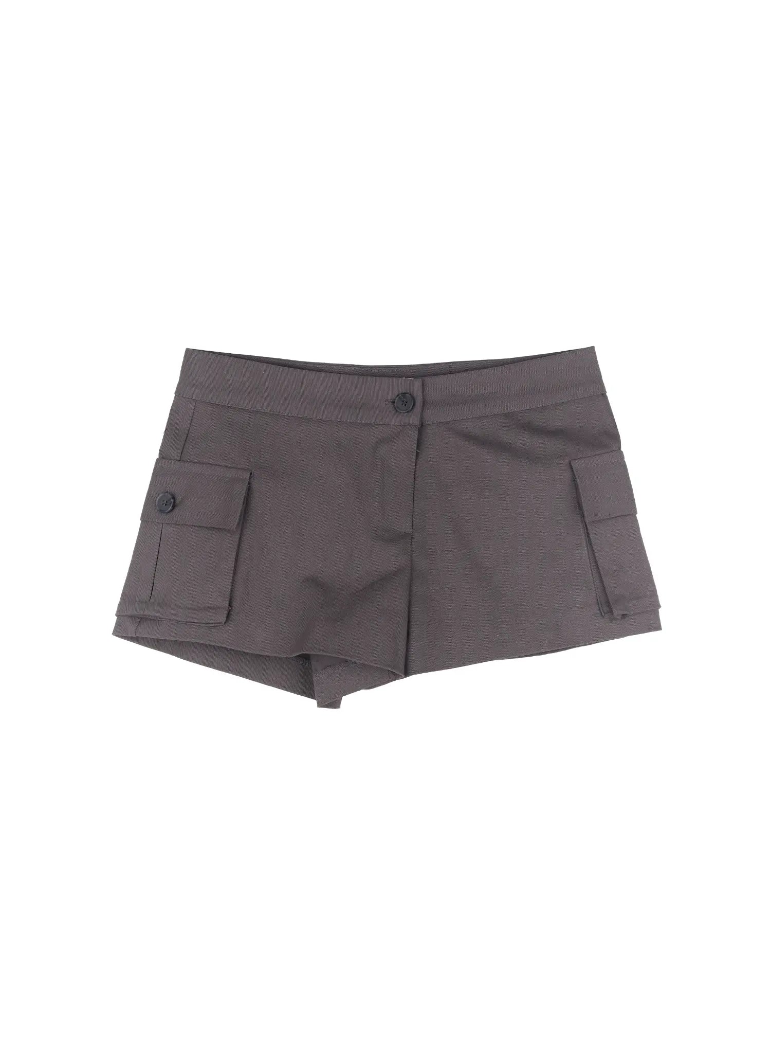 low-rise-cargo-shorts-cj530 / Dark gray