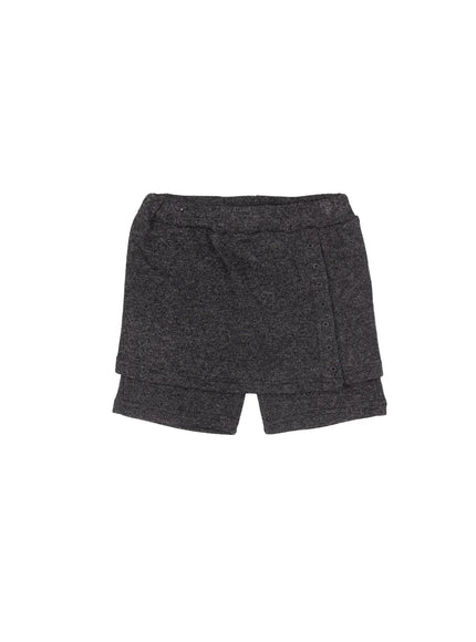 Ribbed Button Mini Skort CJ514