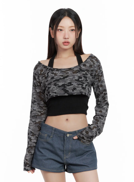 cropped-camo-bolero-cl509 / Dark gray
