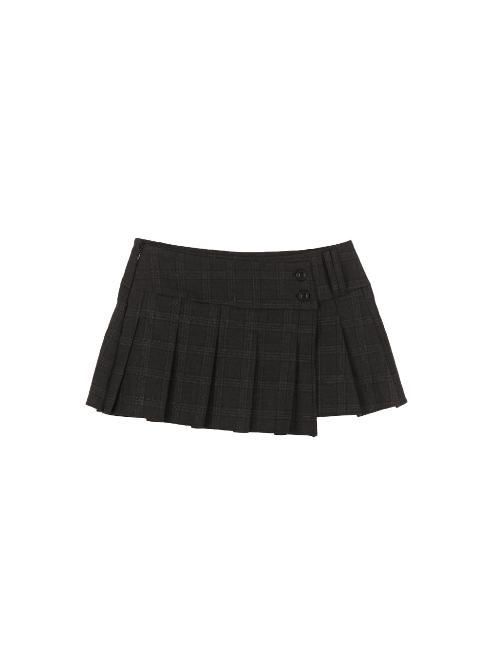plaid-pleated-mini-skirt-cm528 / Dark gray