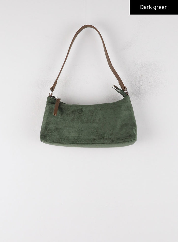 suede-shoulder-bag-cd322 / Dark green
