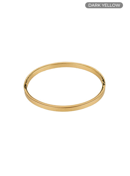 elegant-silver-bangle-ou419 / Dark yellow